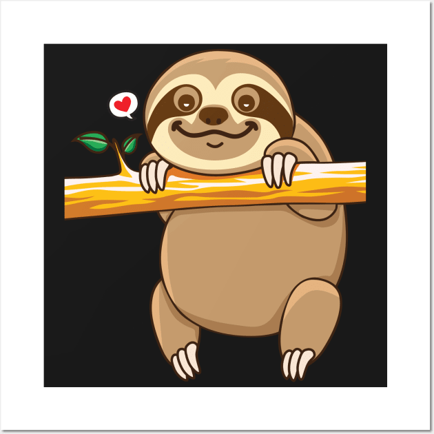 Sloth Wall Art by Plushism